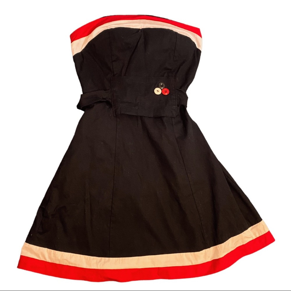 Red, White, & Navy Blue Mini Dress